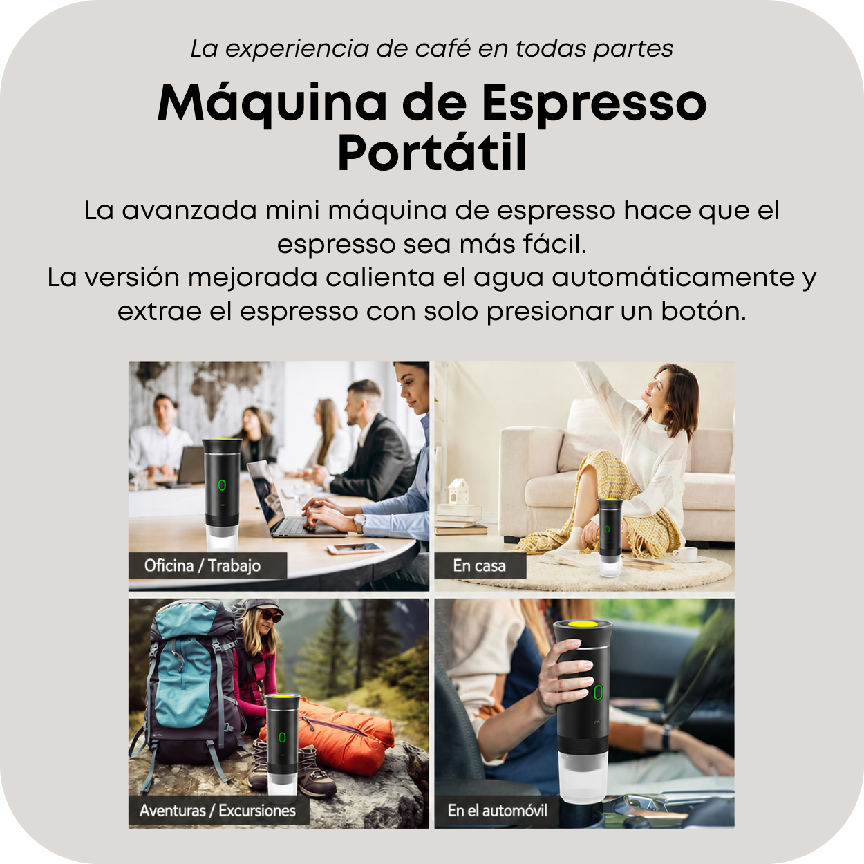 Cafetera Espresso Portátil Inalámbrica
