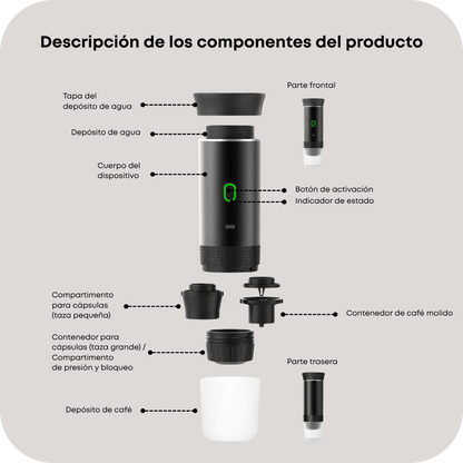 Cafetera Espresso Portátil Inalámbrica