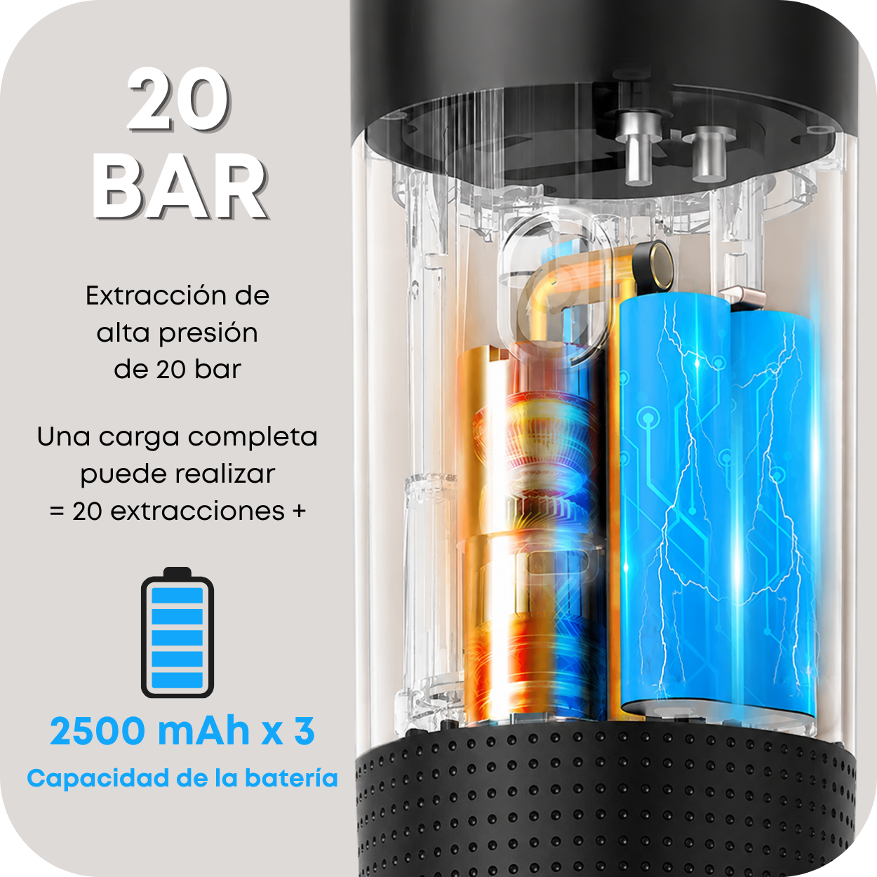 Cafetera Espresso Portátil Inalámbrica